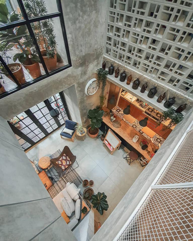 The implementation of minimalist $breeze$ $block$ on the facade of modern house architecture provides optimal ventilation and creates an aesthetically pleasing decorative roster.