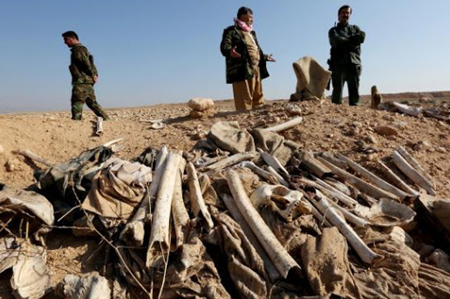 Irak Pariksa Pajaratan Massal Wargi Yazidi Disangka Korban Pembantaian ISIS Irak Pariksa Pajaratan Massal Wargi Yazidi Disangka Korban Pembantaian ISIS