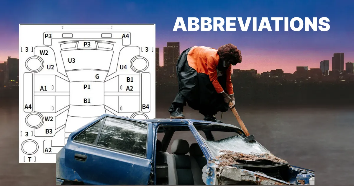 Japanese auction sheet abbreviations