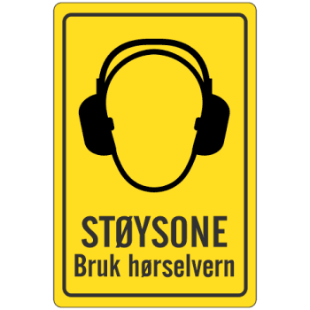 STØYSONE Bruk hørselvern 20x30 cm, PET-plast