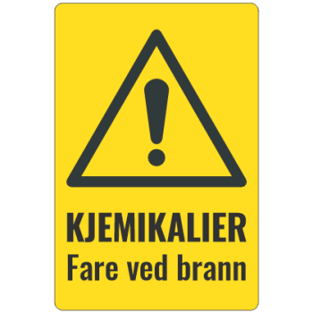 Kjemikalier fare ved brann 20x30 cm