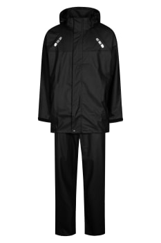 REGNTØYSETT PU SVART