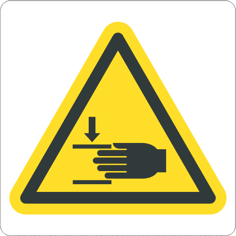 Klemfare hånd 20x20 cm, PET-plast