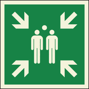 Møtepunkt - Evacuation assembly point, PET-XL