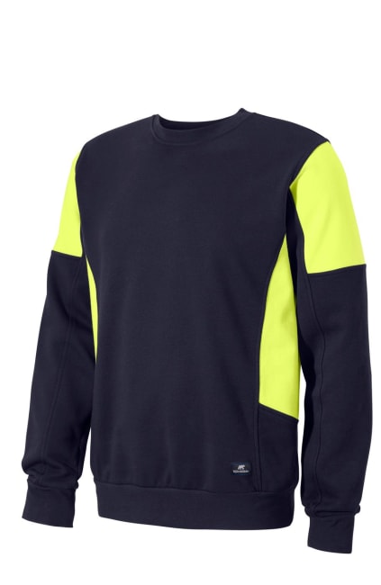 FR GENSER RUND HALS MARINE/GUL