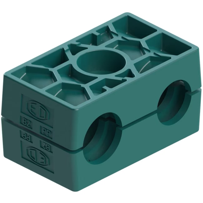 EO Clamp Twin B Size 2 PP 16mm Ribbed