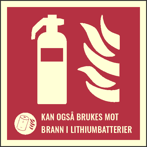 Brannslukker Lithium, PET-XL