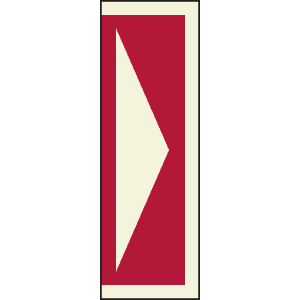 Directional indicator fire equipment sign 15x15 cm PET-XL