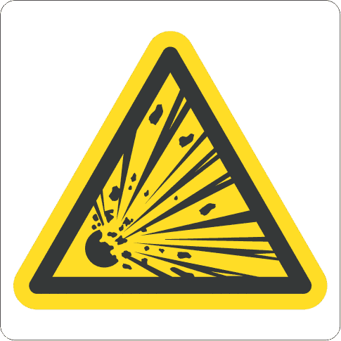 Eksplosivt materiale 20x20 cm, PET-plast