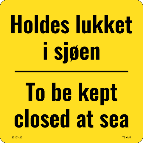 Holdes lukket i sjøen N/E, PET-plast