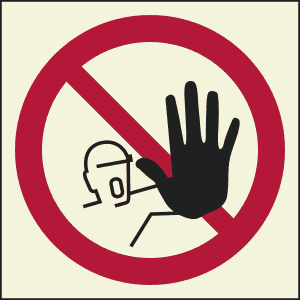 No access for unauthorized 15x15 cm PET-XL