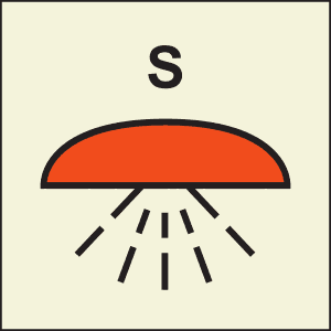 Space protected by sprinkler system, PET-XL