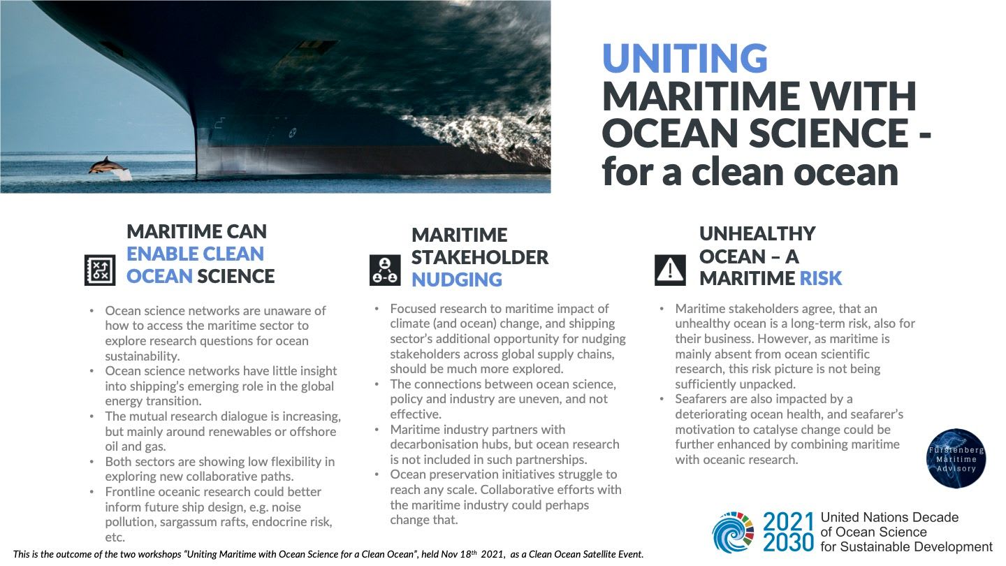 Furstenberg Maritime Advisory, UN Clean Ocean 