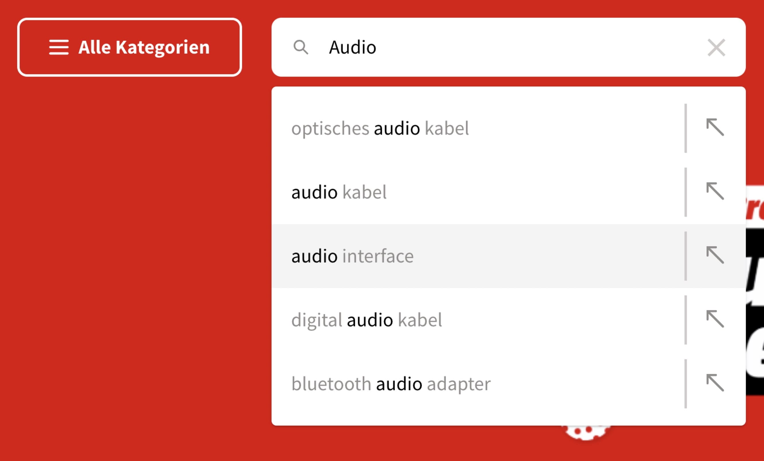 One of the many: autocomplete suggestions by Mediamarkt, a German eCommerce retailer.