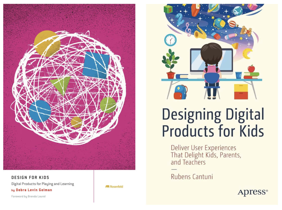 Designing for children — illustration showing differences between age groups 3–5, 6–8 and 9–12 in how children navigate and communicate