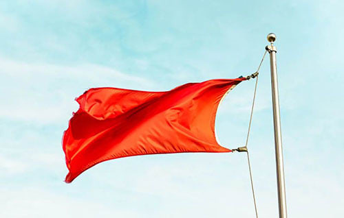 An illustration of a red flag