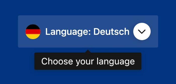 A screenshot of Designing A Better Language Selector