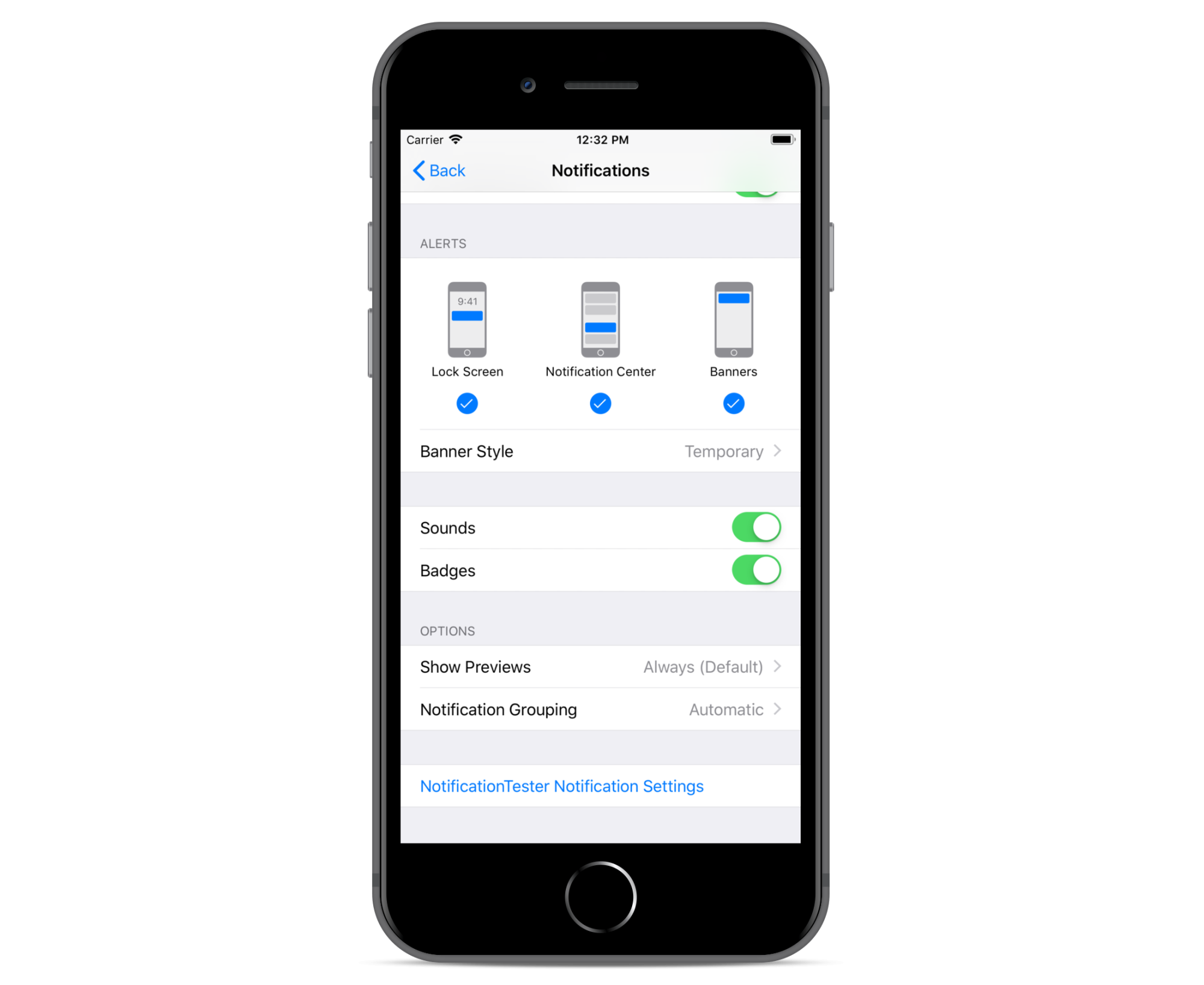 System Notification Settings