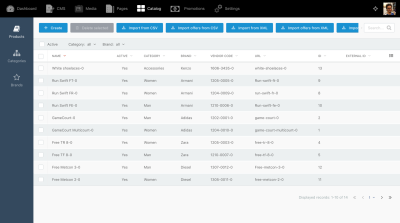 Catalog with some mock data