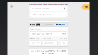 helping users when entering their card number and details