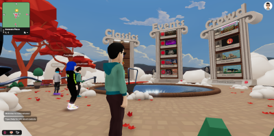 Avatars start off at Genesis Plaza when they first start In Decentraland