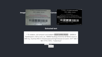 Fourth image-to-text conversion outcome on Firefox and Chrome with the image preprocessing techniques called binarization and inversion.