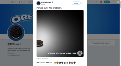 Oreo Super Bowl meme