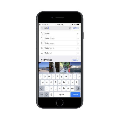 Apple Photos app search