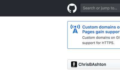 GitHub landing view… keep an eye on this corner