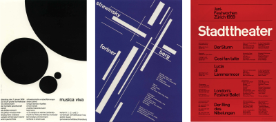 Three posters by Josef Muller-Brockmann