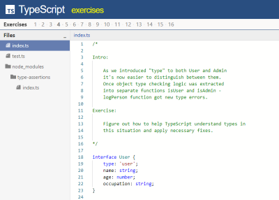 TypeScript Exercises