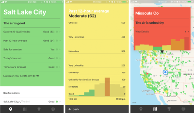 quick previews of the Air Lookout app