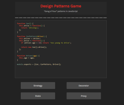 Design Patterns Game