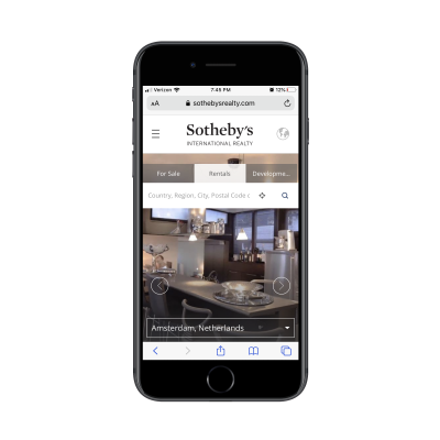 Sotheby’s home page rental search