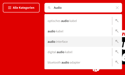 An example of tap-ahead from the Media Markt website in German