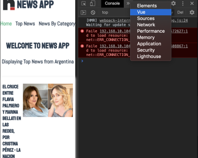 Vuejs in devtools