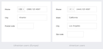 Take into account local differences when designing forms