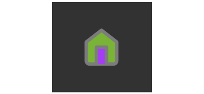 House icon used in demo with a dark background