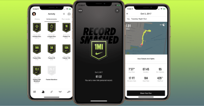 An image of the Nike app displaying a user’s achievements as a way to motivate continued use and exercise