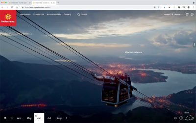 A landscape photo taken somewhere in Switzerland showing a cable car