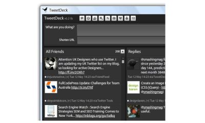 A screenshot of Tweetdeck