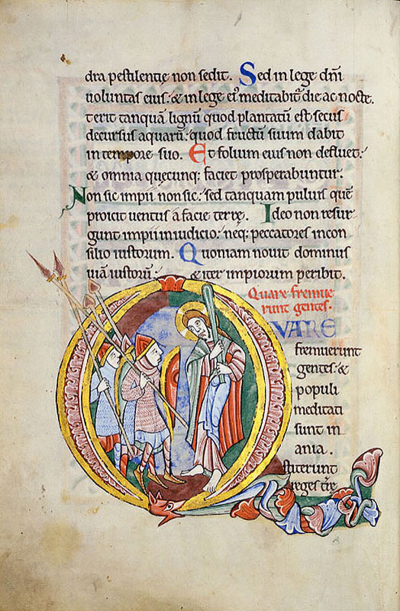 The St. Albans Psalter, England, 12th century.