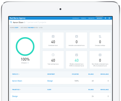 Float helps you keep track of all of a project’s hours.