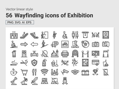 Examples of 56  Wayfinding exhibition icons