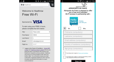 Heathrow and Aeroports de Paris free wifi form