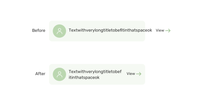 A before and after comparison or breaking long words to fit in on the next line and stay within the viewport