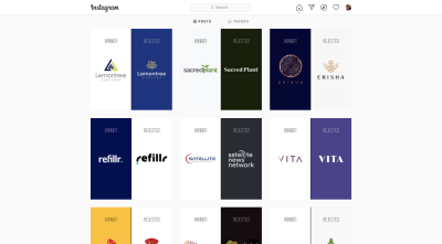 The Rejected Design Instagram account shows off rejected and accepted logo designs