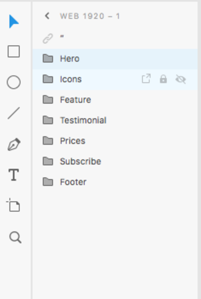 grouping section elements into folders