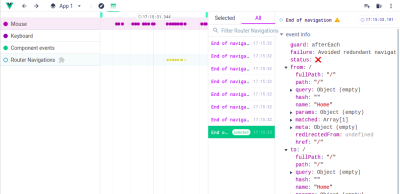 Vue devtools timeline