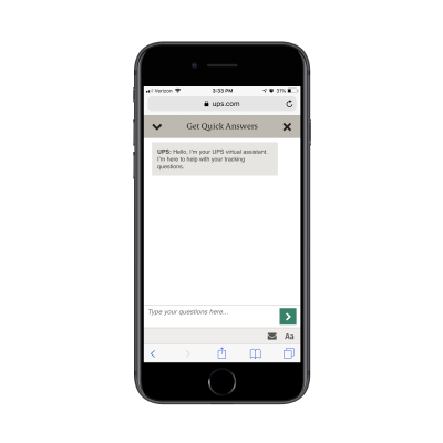 UPS virtual assistant